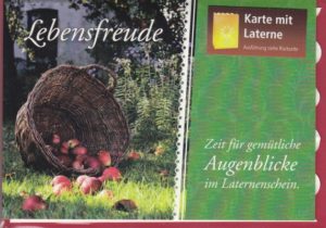 Laternenkarte: Lebensfreude