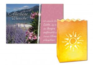 Laternenkarte: Allerbeste Wünsche