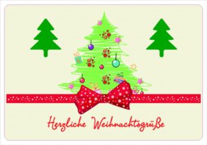 Faltkarte: Herzliche Weihnachtsgrüsse