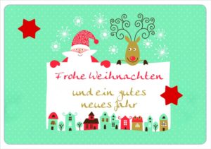 Faltkarte: Frohe Weihnachten und Neues Jahr