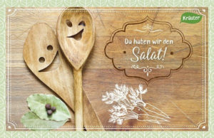 Kräuter-Dip-Karte: Da haben wir den Salat