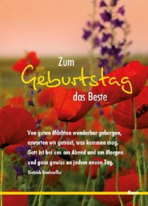 Aufstell-Grusskarte: Zum Geburtstag das Beste
