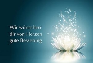 Faltkarte: Wir wünschen dir von Herzen gute Besserung - Blüte