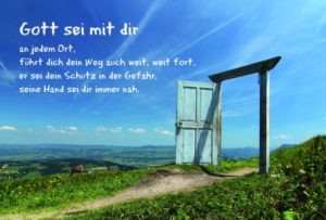 Faltkarte: Gott sei mit dir