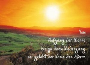 Postkarten: Vom Aufgang der Sonne....