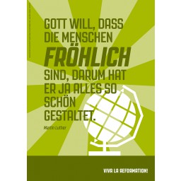 Poster: Gott will, dass die Menschen fröhlich sind