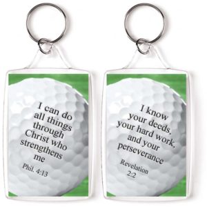 Schlüsselanhänger: I can do all things - Golf