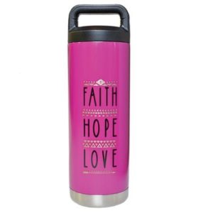 Trinkflasche: Faith Hope Love
