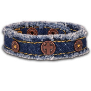 Armband: Kreuz (Jeans)