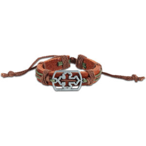 Armband: Kreuz (Leder)