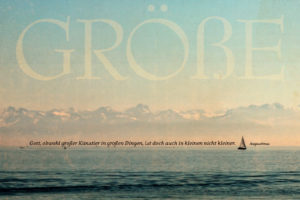 Gottes Grösse (Leinwanddruck auf Keilrahmen)