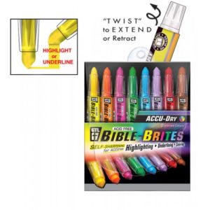 Bibelmarkierstift: Acu-Dry Bible Brites (8 Stück)