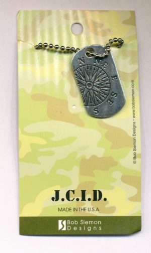 Halskette: Compass/Jer 29:11 - JCID Tag pendant - Necklace 60 cm