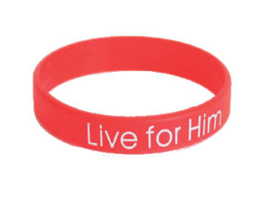 Spenden-Armband Live for Him - rot