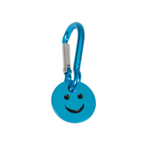 Schlüsselanhänger: Smiley (türkis)