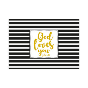 Postkarte: God loves you