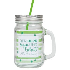 Glas-Trinkbecher: Der Herr segne und behüte dich