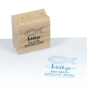 Holzstempel: Fisch/Ichthys