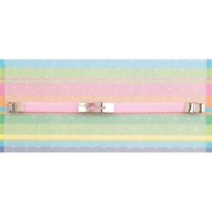 Armband: Pink - Silicone bracelet with metal cutout cross - 19 cm