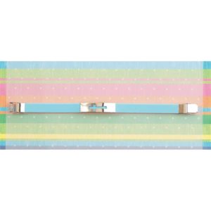 Armband: Turquoise - Silicone bracelet with metal cutout cross - 19 cm