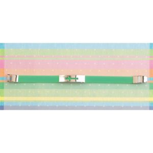 Armband: Green - Silicone bracelet with metal cutout cross - 19 cm
