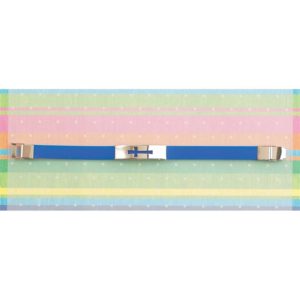 Armband: Blue - Silicone bracelet with metal cutout cross - 19 cm