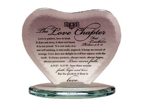 Glass Tabletop Decor: Love Chapter
