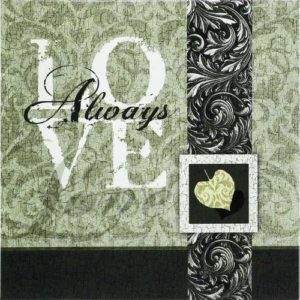 Metallbild: Love always