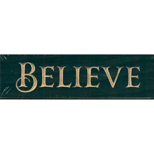 Wandbild: Believe (4 pieces) - Engraved Wall Sign