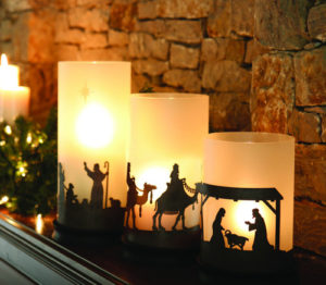 Kerzenständer: Jesus is the Gift (3 Stk)