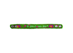 Leinen-Armband: He loves me