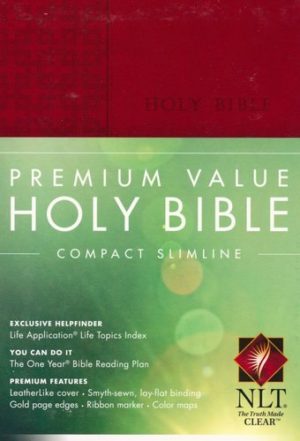 Bible NLT - NLT2 - Compact Slimline Bible: Red