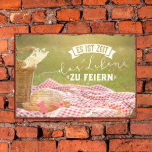 Metallschild: Es ist Zeit