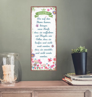 Metallschild: Die auf den Herrn harren