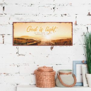 Metallschild: God is light