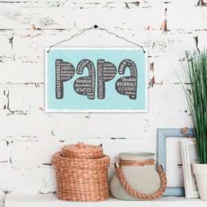 Holzschild: Papa