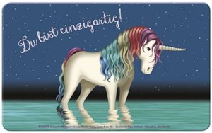 Frühstücksbrett: Du bist einzigartig! (Einhorn)