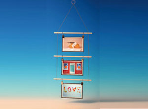 Kartenhalter: Fotokartenhalter Aluminium - inkl. 6 Clips