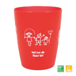 Kinderbecher: Gott hat alle Kinder lieb (rot)