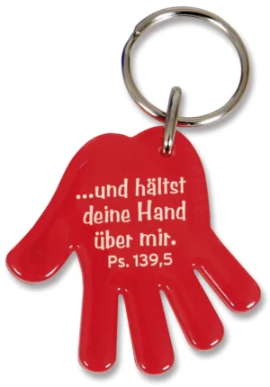 Schlüsselanhänger: Hand (rot)