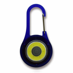 LED-Karabinerhaken: Gott ist Licht auf deinem Weg (blau)