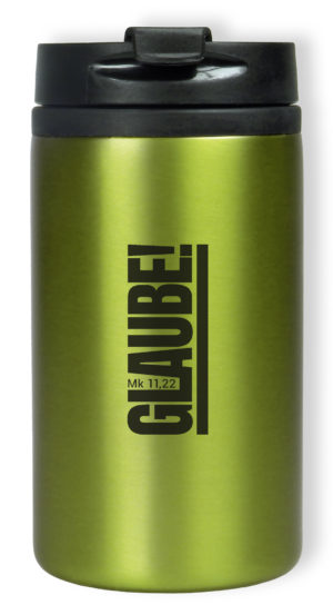 Thermobecher: Glaube (grün)