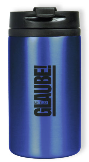 Thermobecher: Glaube (blau)