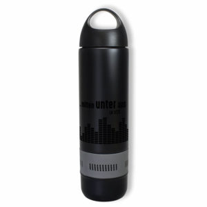 2-in-1 Thermosflasche und Bluetooth-Lautsprecher (grau)