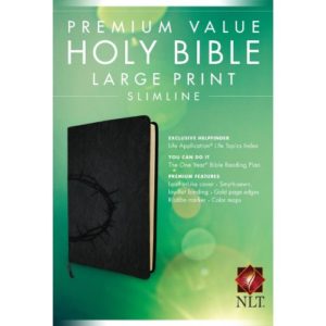 NLT Premium Value Slimline Large Print Bible: Crown Design