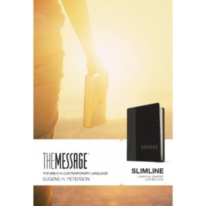 Eugene Peterson - The Message: Slimline Bible, Charcoal Diamond Leather-look