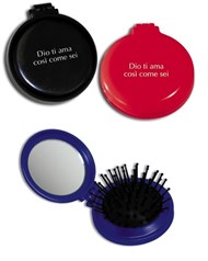 Spazzola per capelli con specchietto: Dio ti ama così come sei