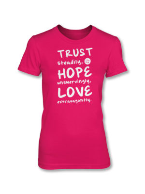 T-Shirt: Trust Hope Love (Girls Cut, S)