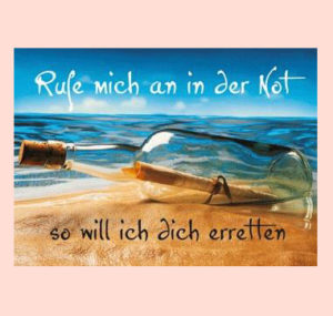 Postkarten: Rufe mich an in der Not... (4 Stück)