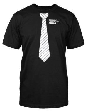 T-Shirt: Church Shirt (Standard Cut, black, S)